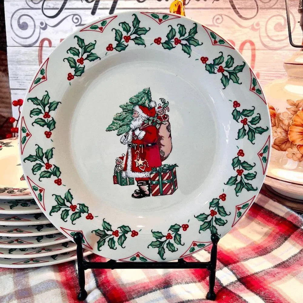 Vintage “Ralph Lauren” Vibe Gibson Christmas Dinner Plate Each Sold Separatley - Picture 6 of 6